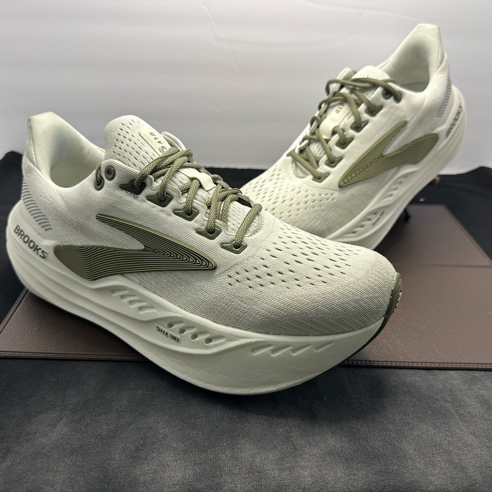 Brooks Glycerin Max Mens Size 13 Grey Dusty Olive Running Shoes 1104471D158